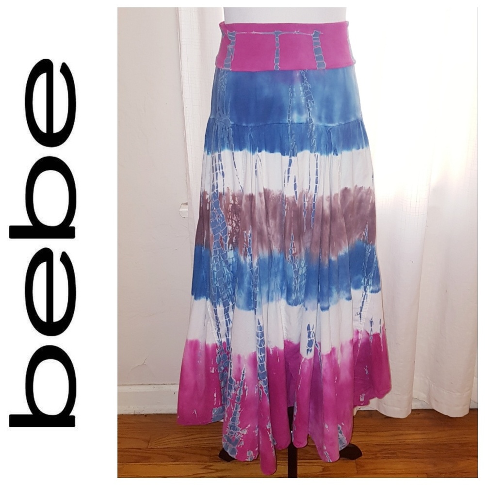 bebe tie dye skirt